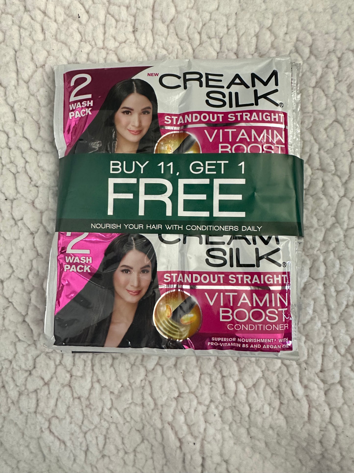 Cream Silk Conditioner Standout Straight Hair Reborn Conditioner. 12 sachets