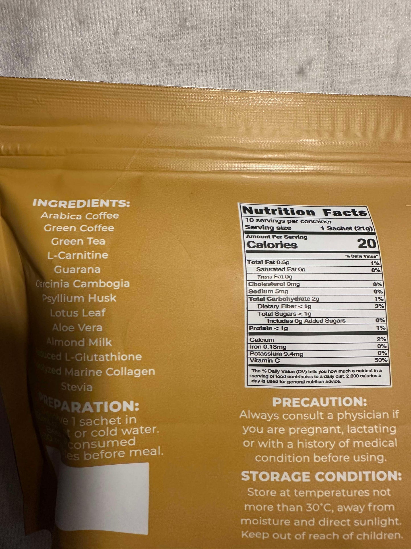Luxe Slim Caffe Macchiato. 10 sachets. New Packaging