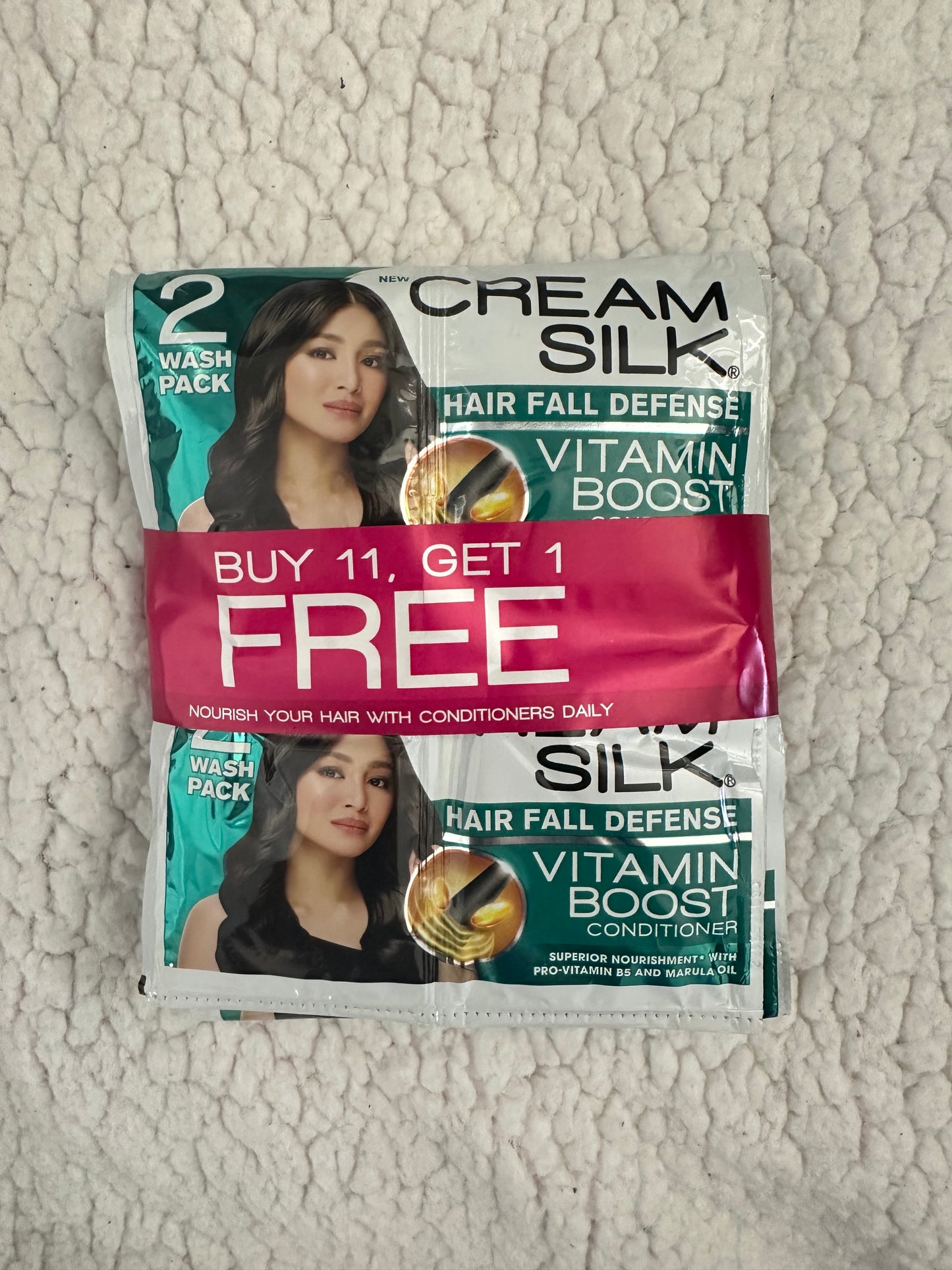 Cream Silk Conditioner Hair Fall Defense. 12 sachets.