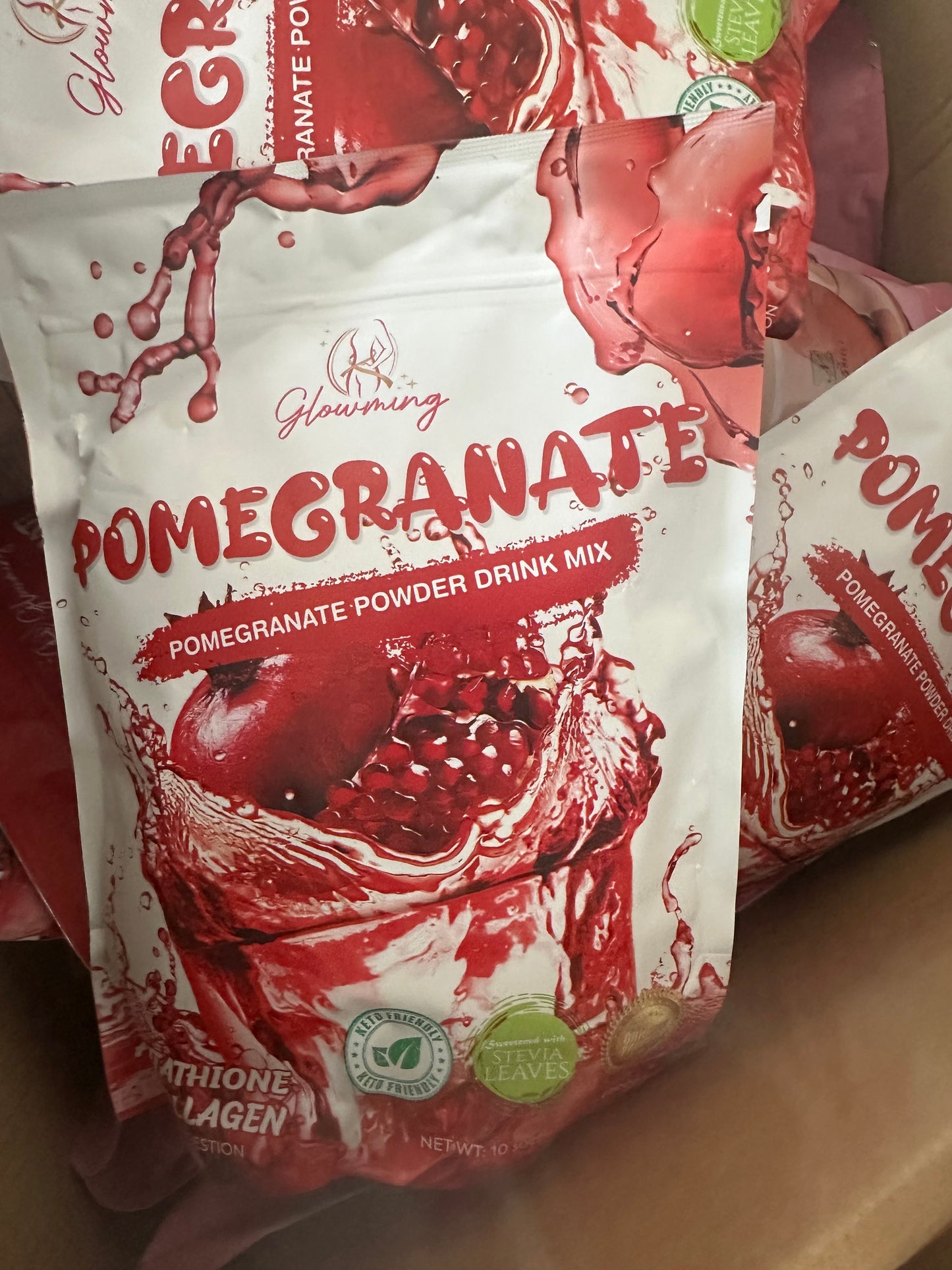 Cris Cosmetics Glowming Pomegranate Powder Mix Drink - 20g x 10 Sachets