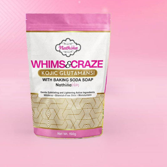 Nathina Whims & Craze Kojic Glutamansi with Baking Soda soap 150g