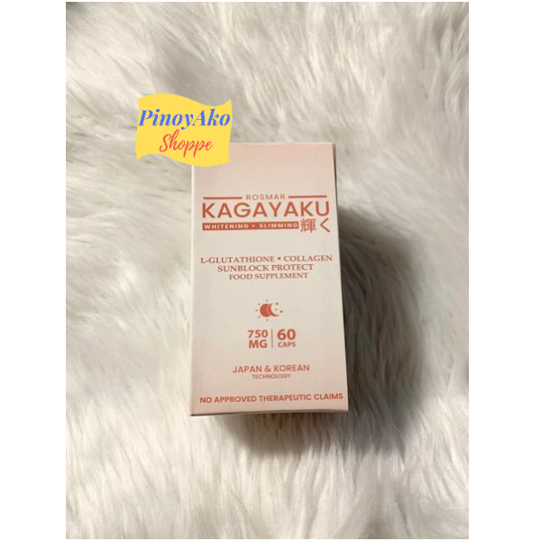 Rosmar Kagayaku Whitening & Slimming 750mg. L-Glutathione Colllagen Sun Protect 60capsules