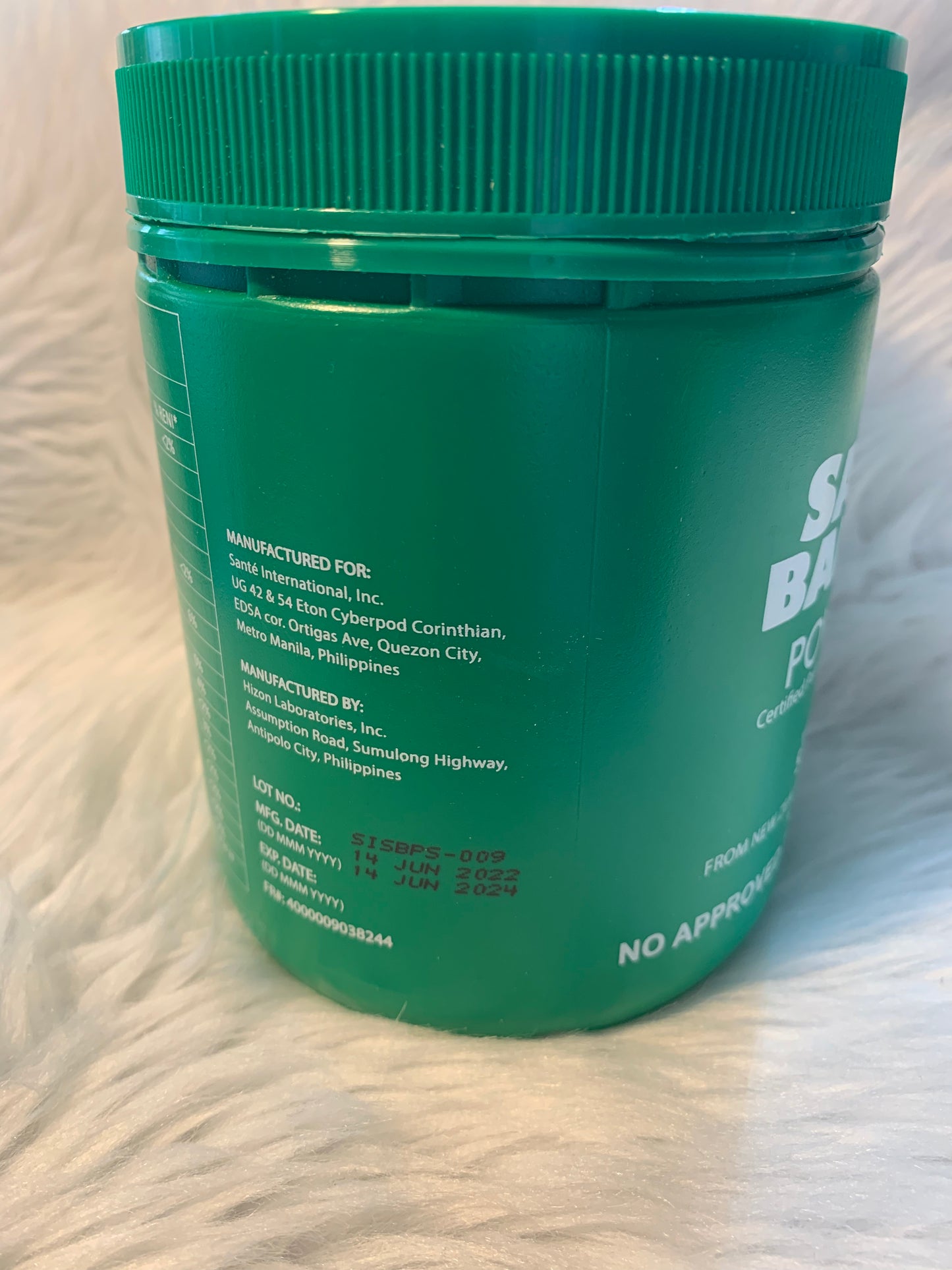 Sante Barley Pure Barley Powder Canister 200g With Stevia. Comes with a scooper.
