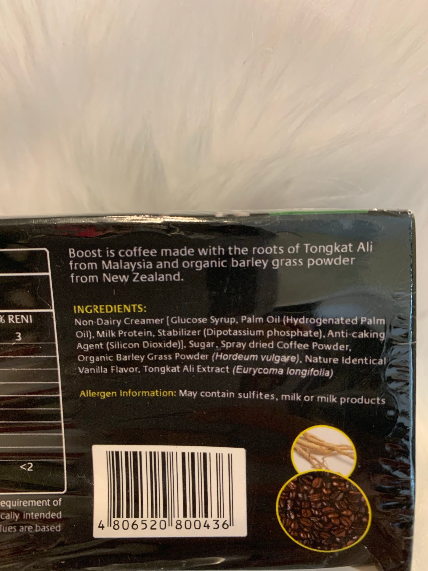 Sante Barley Boost Classic coffee with Tongkat Ali and Organic Barley Grass powder 10sachets
