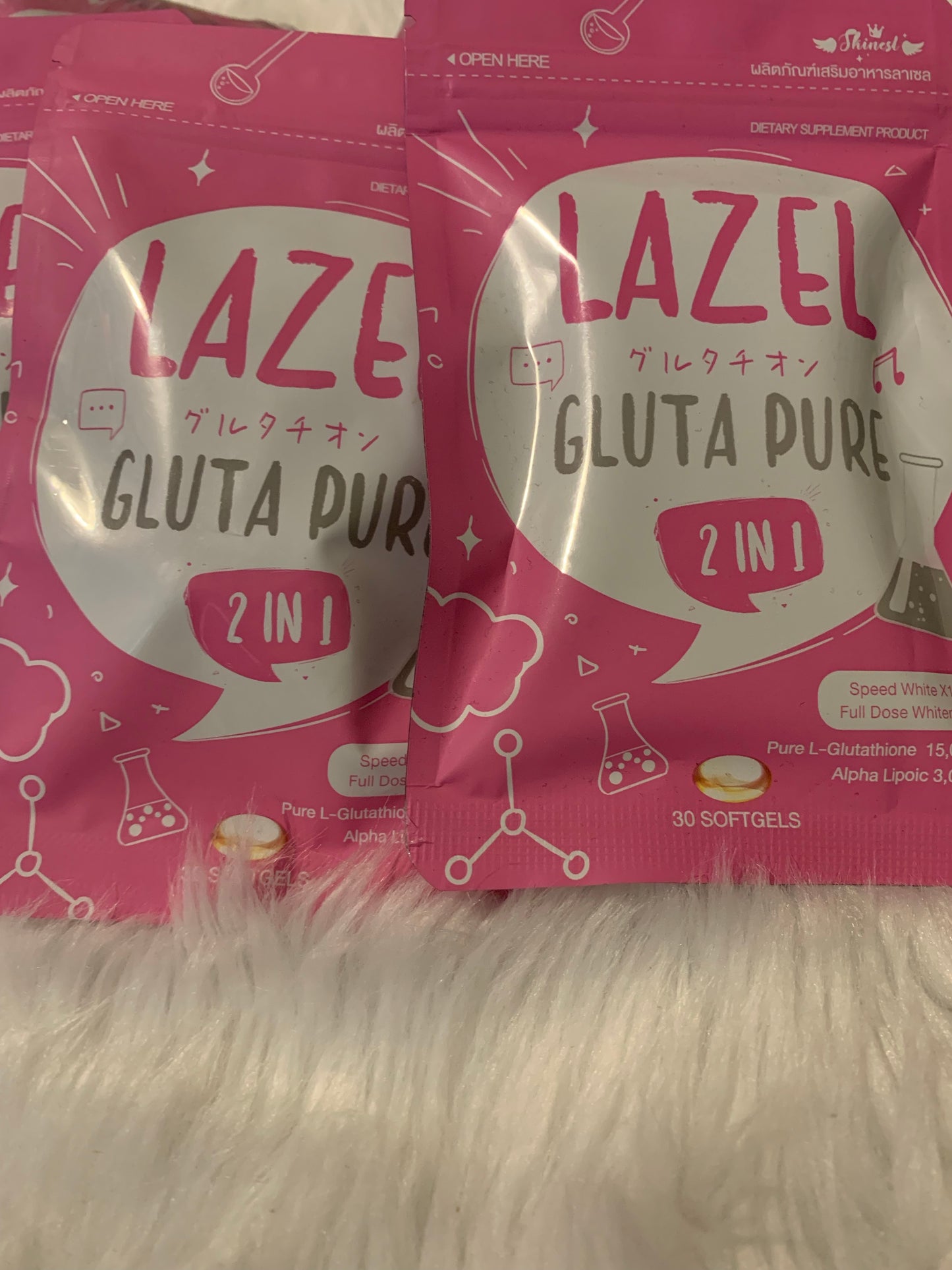 Lazel Gluta Pure 30 softgels. Pure L-glutathione