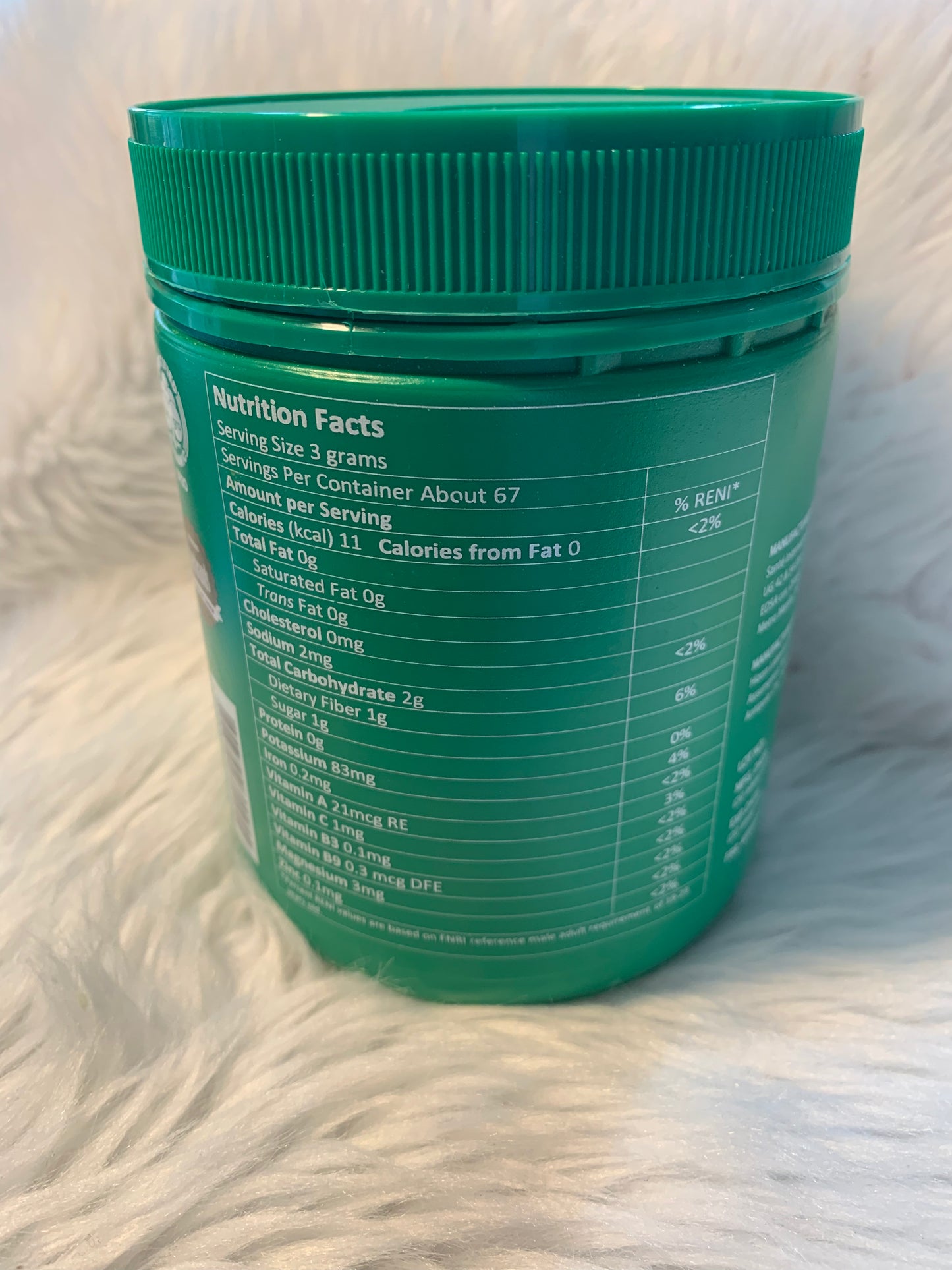 Sante Barley Pure Barley Powder Canister 200g With Stevia. Comes with a scooper.