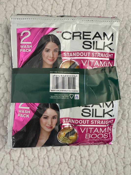 Cream Silk Conditioner Standout Straight Hair Reborn Conditioner. 12 sachets