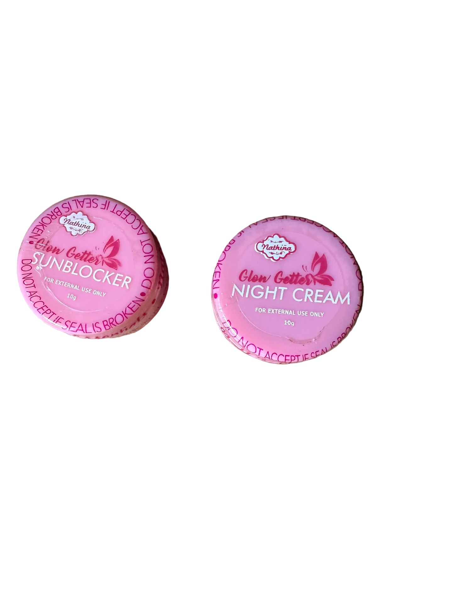 Nathina Glow Getter Sunblocker & Night Cream 10g each