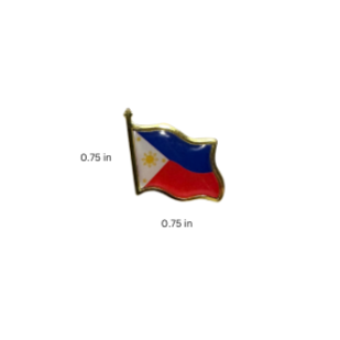 5pcs Philippine flag pin - 0.75 in x 0.75 in