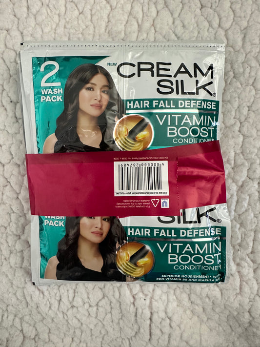 Cream Silk Conditioner Hair Fall Defense. 12 sachets.