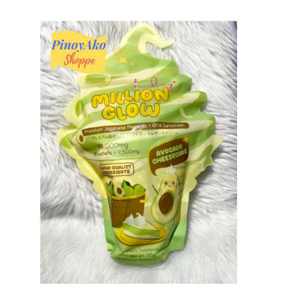 Kimsdiary Million Glow Japanese Placenta Drink AVOCADO CHEESECAKE 10 sachets